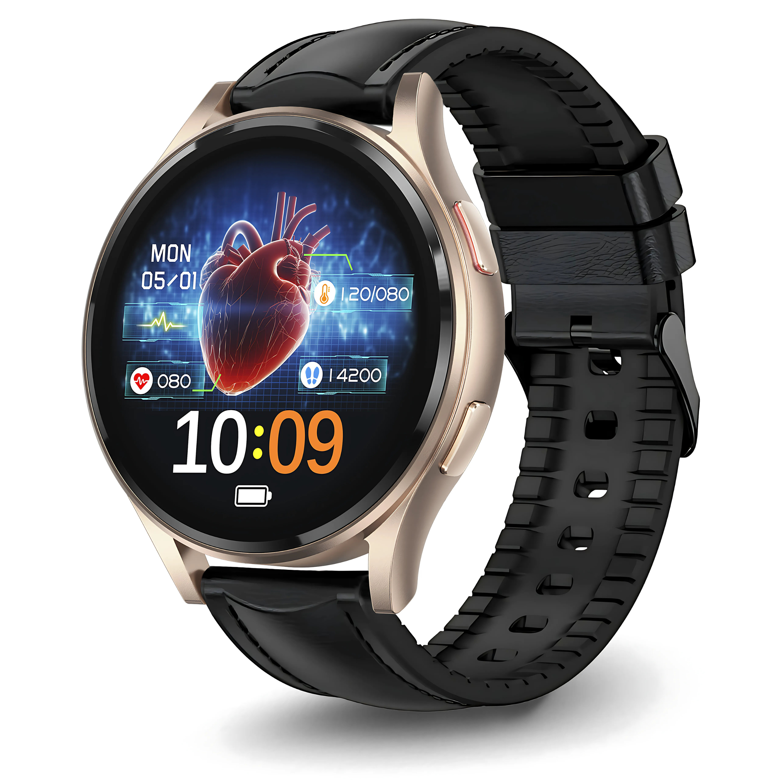 Smartwatch Damski Kardiowatch GE30 -  Funkcja Rozmowy, EKG, Ciśnieniomierz, Pomiar Tętna, Inteligentny Zegarek