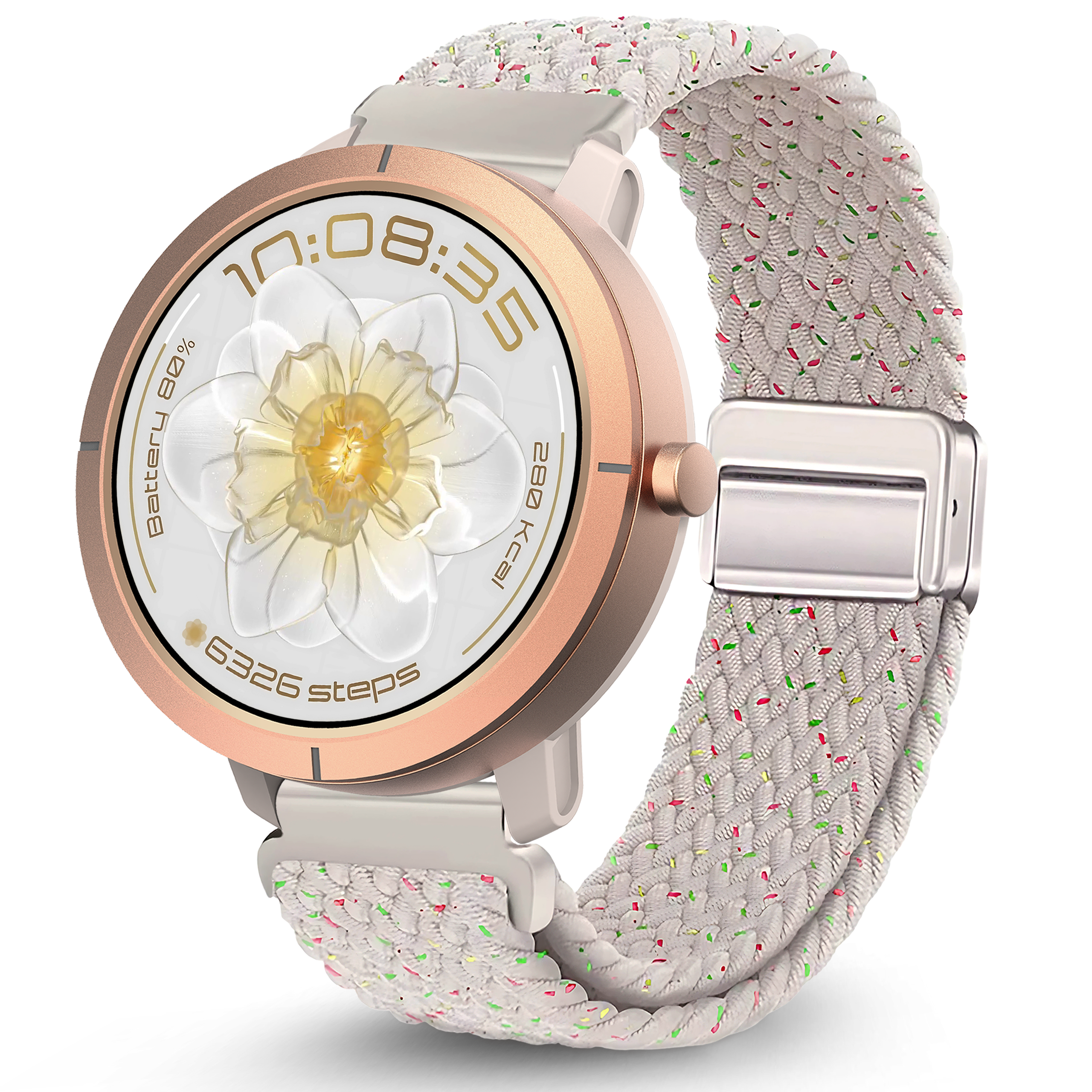 Smartwatch Damski Proventus PTG76 - GPS, Funkcja Rozmowy, Wodoodporny IPX8 5ATM, Menu PL, AMOLED