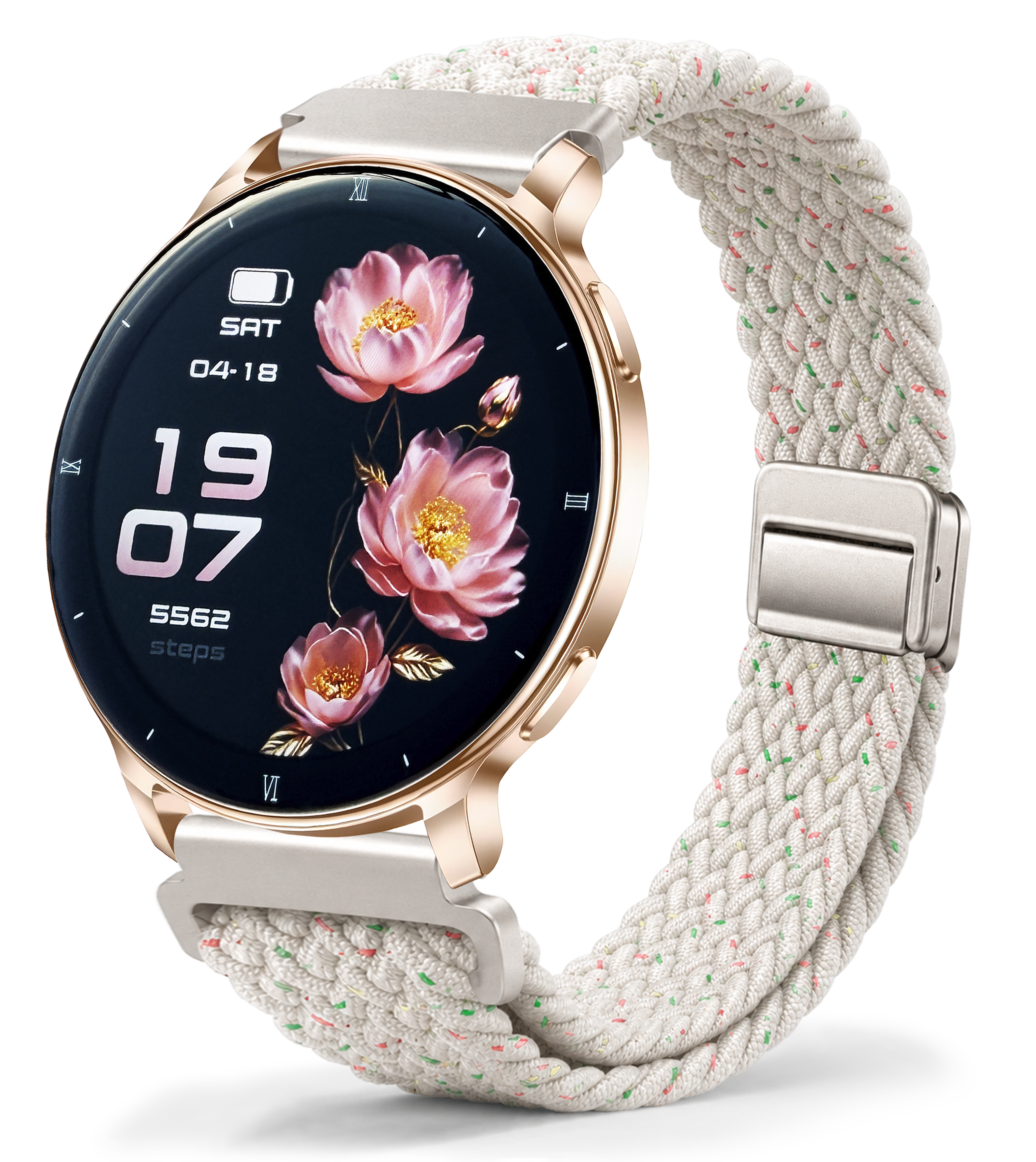 Smartwatch DAMSKI Proventus PTG39 Premium - ROZMOWY WODOODPORNY AMOLED CIŚNIENIE PULS MENU PL